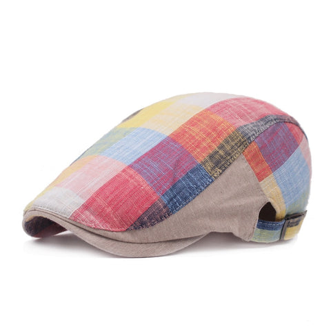 Retro Hat Plaid Newsboy Cap