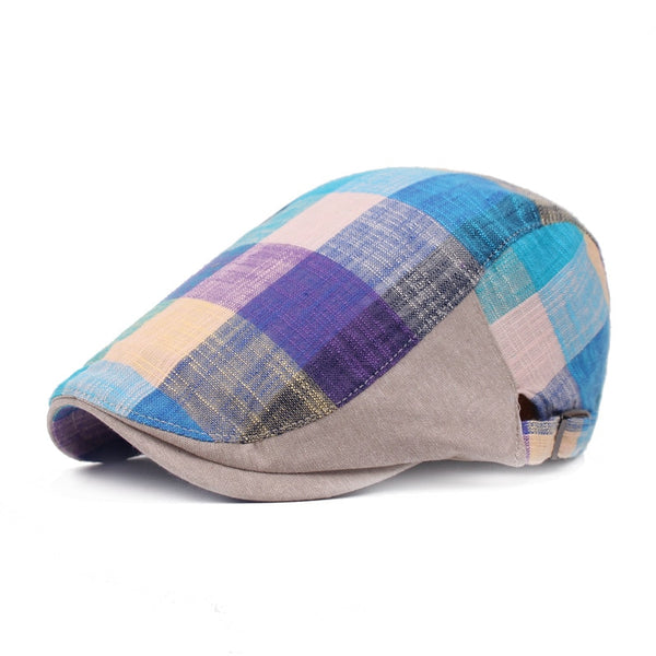 Retro Hat Plaid Newsboy Cap