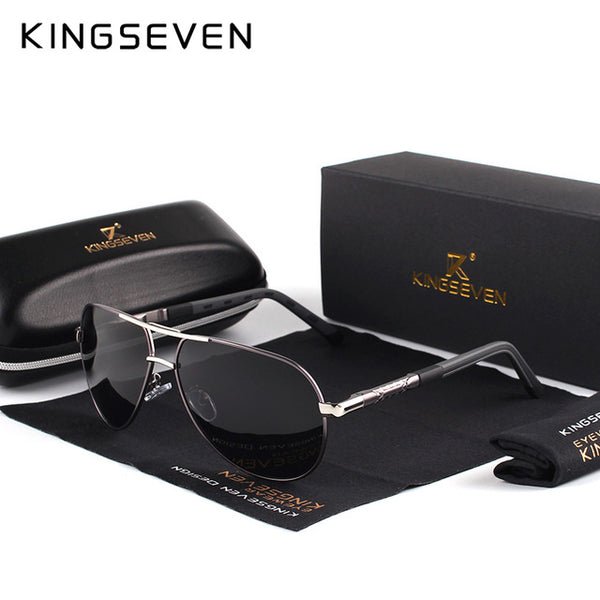 KINGSEVEN Men Vintage Aluminum HD Polarized Sunglasses Classic Brand Sun glasses Coating Lens Driving Shades For Men/Wome