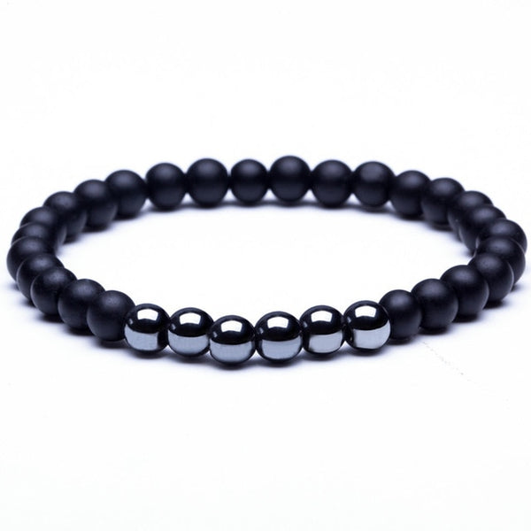 Lava Stone Natural Stone Beads Strand Bracelet for Men Crown Skull Pendant Charms Bracelet Male Jewelry Accessories Dropshipping