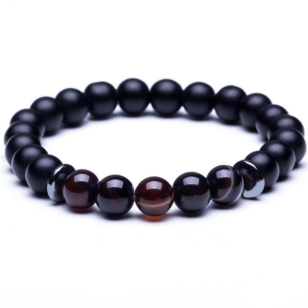 Lava Stone Natural Stone Beads Strand Bracelet for Men Crown Skull Pendant Charms Bracelet Male Jewelry Accessories Dropshipping