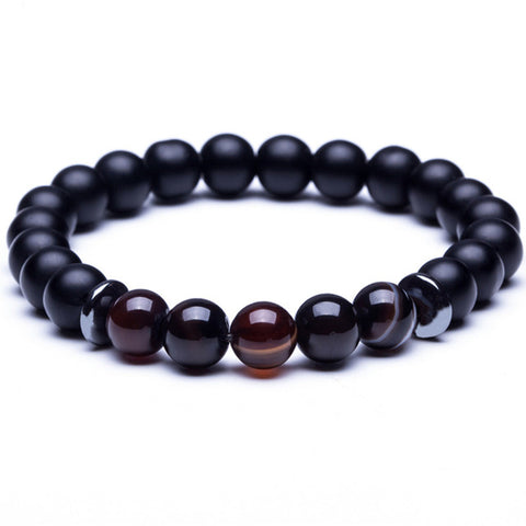 Lava Stone Natural Stone Beads Strand Bracelet for Men Crown Skull Pendant Charms Bracelet Male Jewelry Accessories Dropshipping