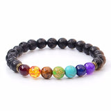 Lava Stone Natural Stone Beads Strand Bracelet for Men Crown Skull Pendant Charms Bracelet Male Jewelry Accessories Dropshipping