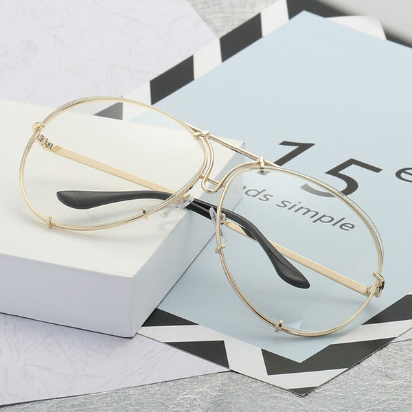 SOZO TU 2018 oversize sunglass women rimless Big Sunglasses Women Ladies Large Aviation Sunglasses Female Oversized Glasses