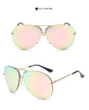 SOZO TU 2018 oversize sunglass women rimless Big Sunglasses Women Ladies Large Aviation Sunglasses Female Oversized Glasses