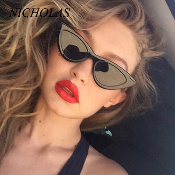 NICHOLAS Retro Cat Eye Sunglasses Women Small Frame Triangle Sun glasses Women Eyewear Oculos De Sol Feminino Lunette Soleil
