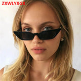 ZXWLYXGX 2018 new fashion sunglasses sunglasses ms.man retro colorful transparent small colorful CatEye Sunglasses