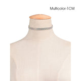 Crystal Rhinestone Choker Necklace Women Wedding Accessories Silver Chain Punk Gothic Chokers Jewelry Collier Femme kolye #95027