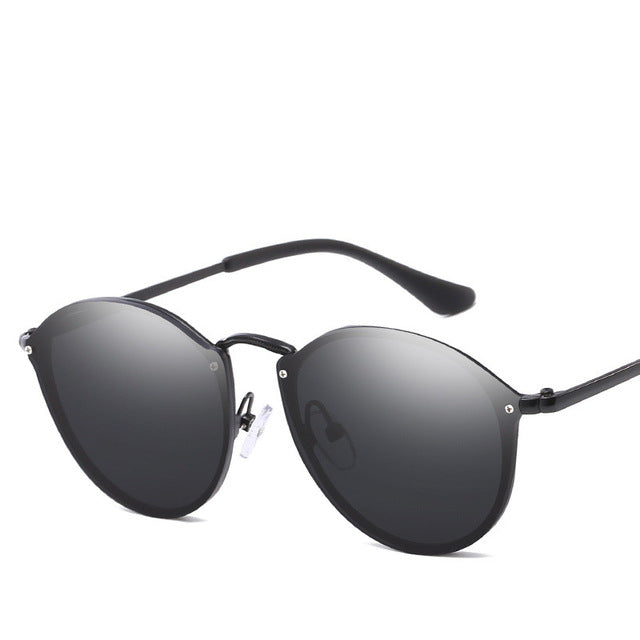 2019 Luxury Round Sunglasses Women Brand Designer CatEye Retro Rimless Sunglass Mirror Sun Glasses Female 2018 zonnebril dames