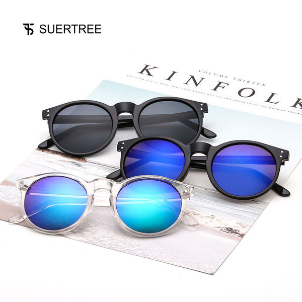 SUERTREE Round Sunglasses Retro Women Ladies Vintage Sunglasses Male Fashion New Arrival for Travel Brand Designer JH9003